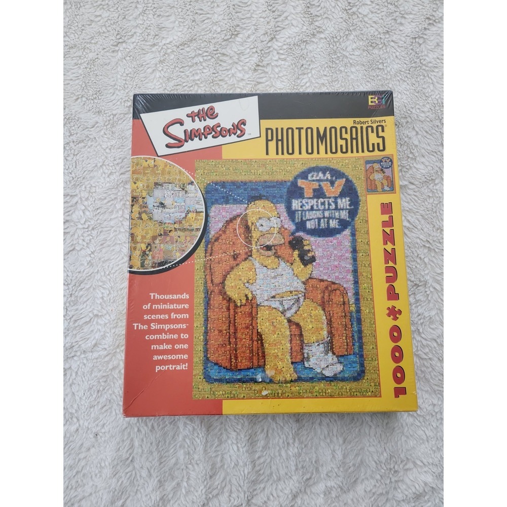 Buffalo Games Jigsaw Puzzle Photomosaics - The Simpsons, Lounging Homer 1000 Pc